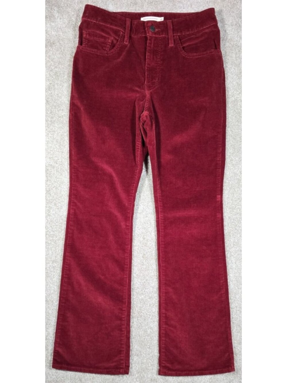 Levi's 725 Red Corduroy Stretch High Rise Bootcut Jeans Western Boho Women's 28